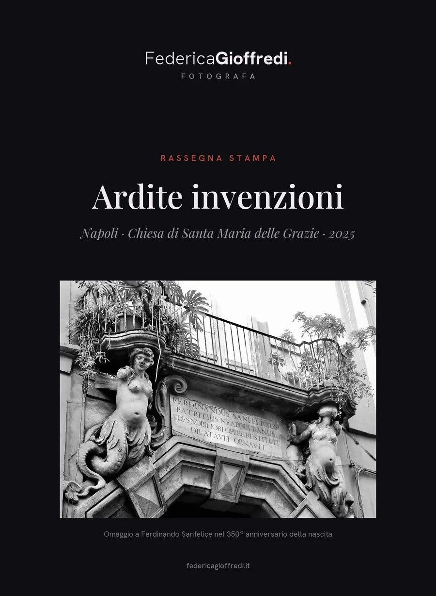 Copertina della rassegna stampa della mostra Ardite invenzioni